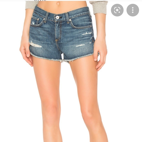 RAG & BONE CUTOFF JOHNNY DENIM SHORTS, SIZE 27 - Picture 3 of 8